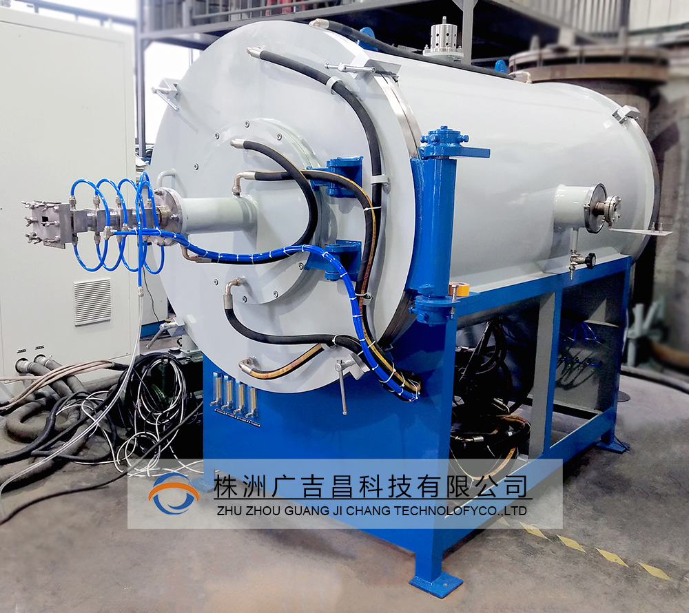 碳纤维连续石墨化炉设备完成工作